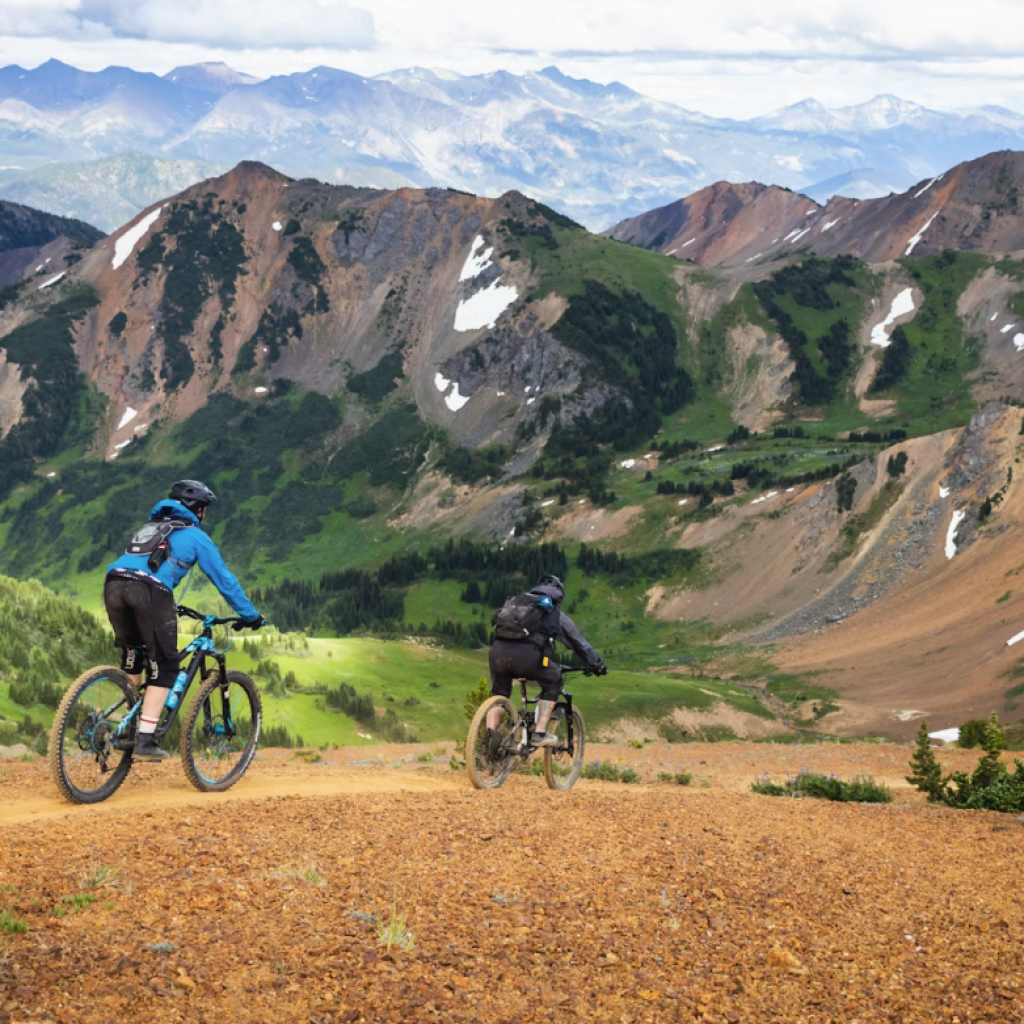 bike tour across field